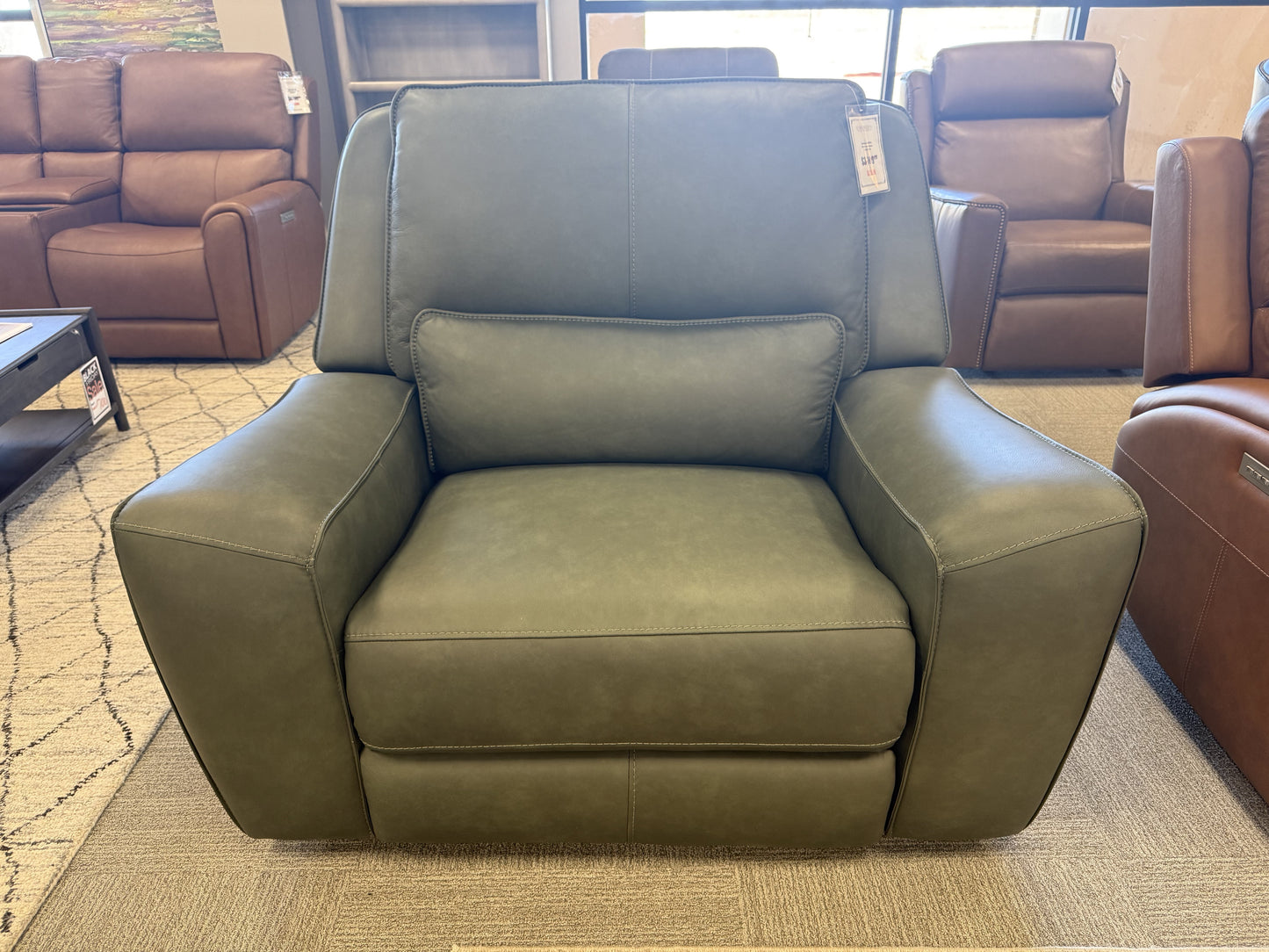 Triple-Power Leather Recliner