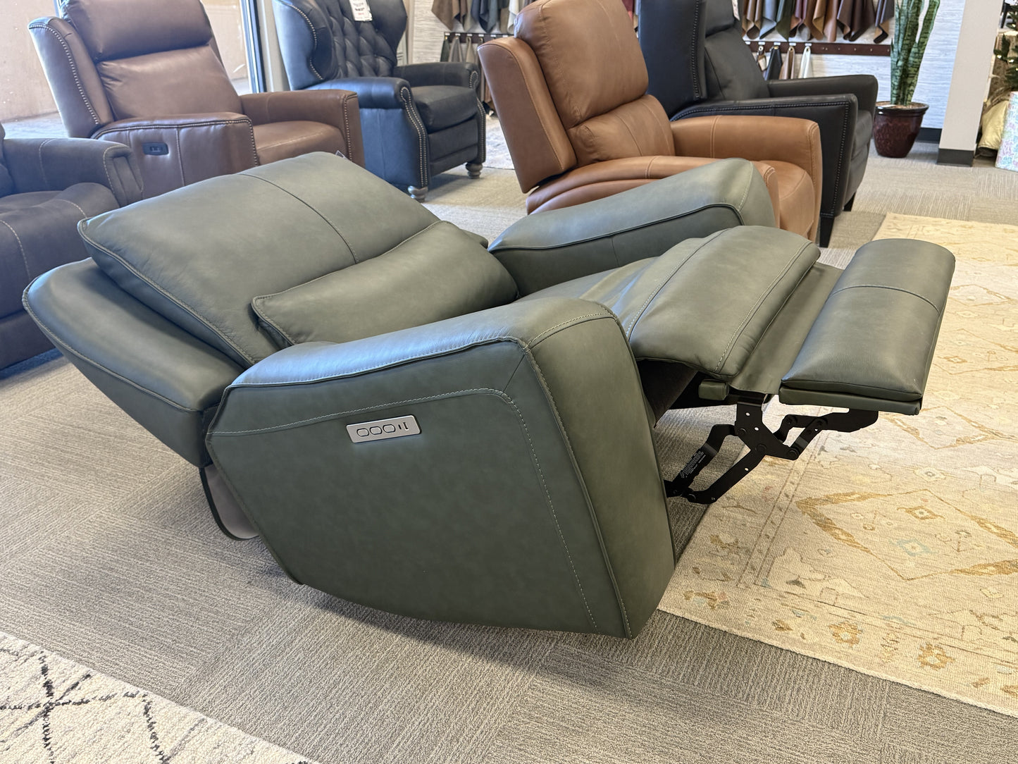 Triple-Power Leather Recliner