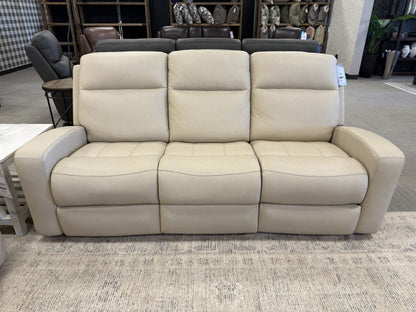 Leather Triple-Power Reclining Sofa