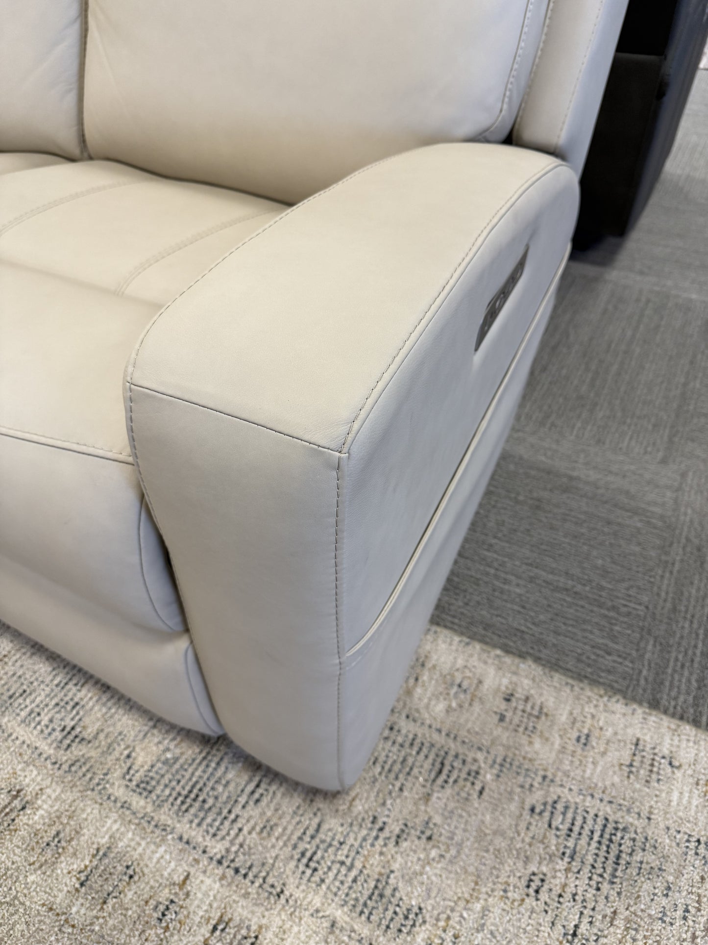 Leather Triple-Power Reclining Sofa