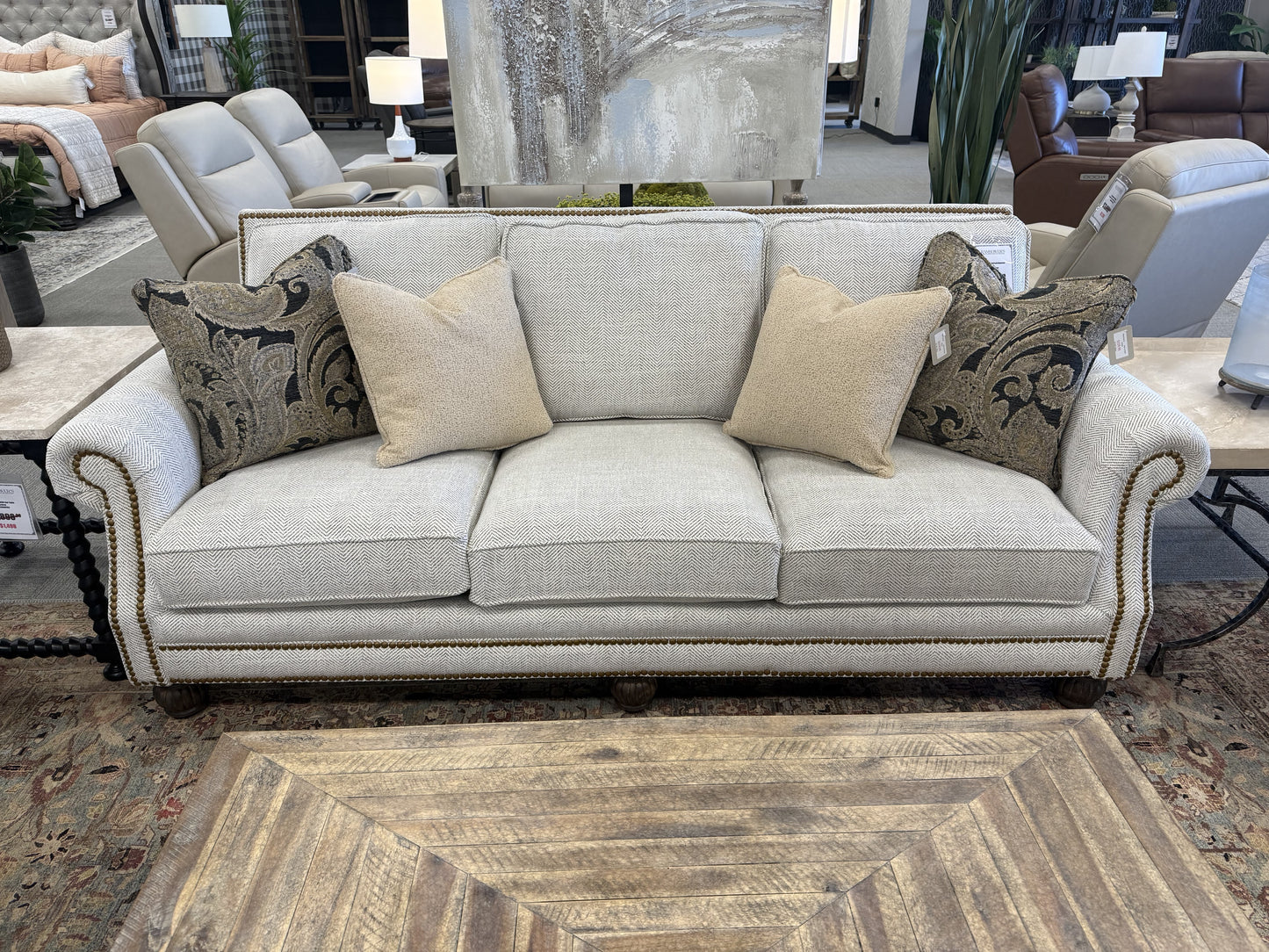 Upholstered Traditional Sofa