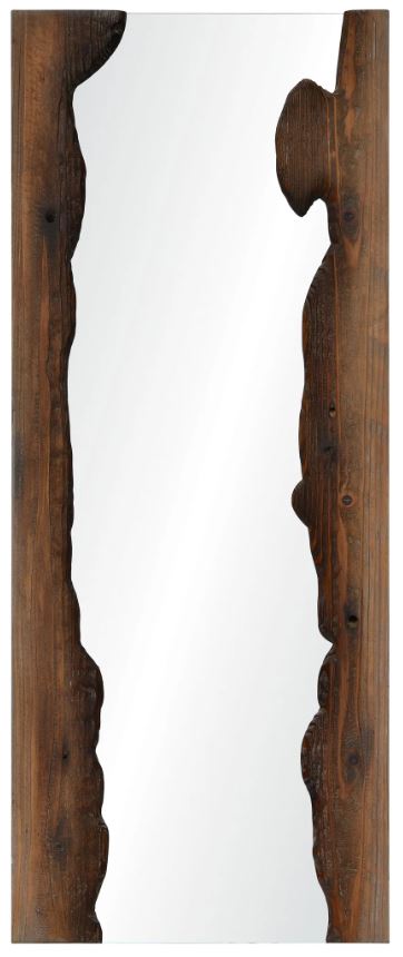 Live-Edge Wooden Mirror