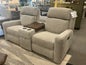 Fabric Reclining Loveseat with Console