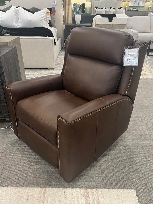 Leather Motion Recliner with Nailheads