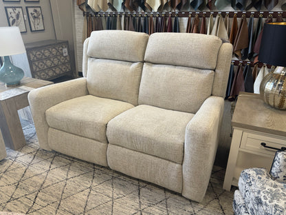 Fabric Reclining Loveseat with Console