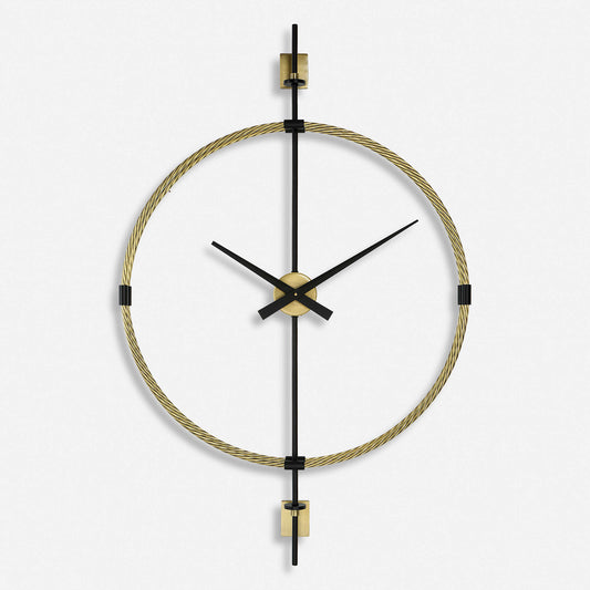 Gold Twist Wall Clock